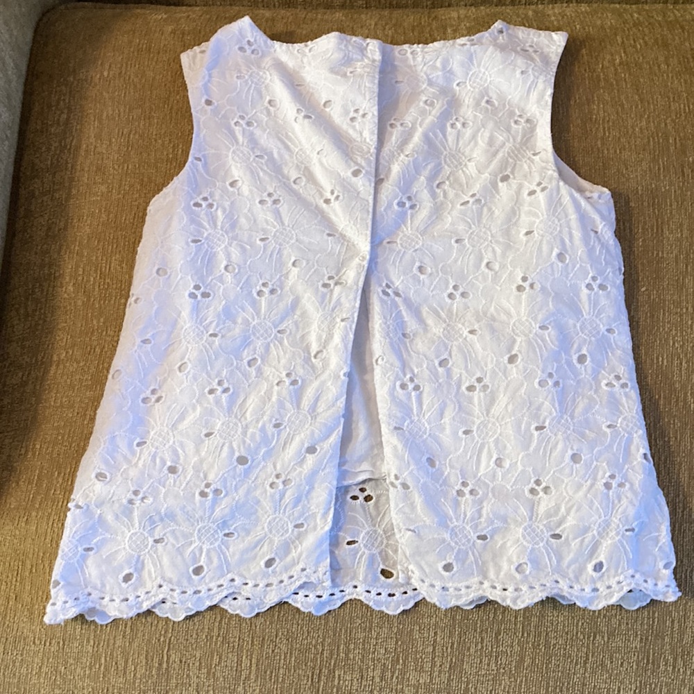 Zara White Eyelet Lace Top Size 10